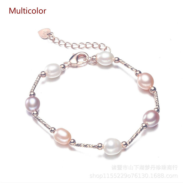 Cheap Genuine Natural Freshwater Pearl Bracelets Bangles for Women with  Classic Fashion White Pearl Jewelry Gift | Joom