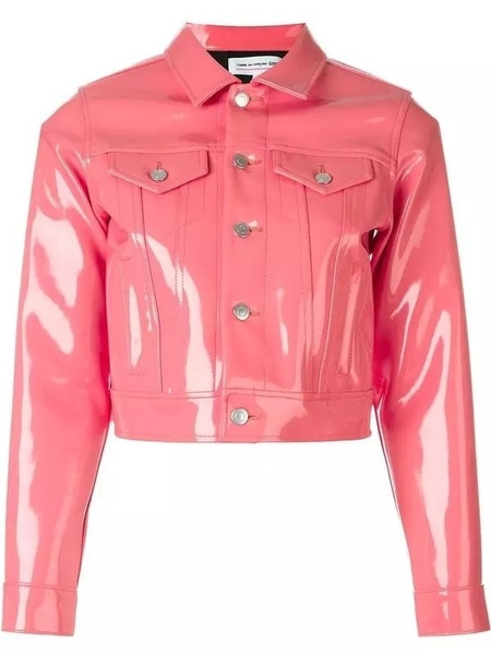 Womens Pink Latex Jacket Rubbter 