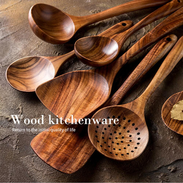 Wooden Cooking Utensils Wooden Spoons For Nonstick Cookware For Cooking Wood Kitchen Cooking Utensils Supplies Wish