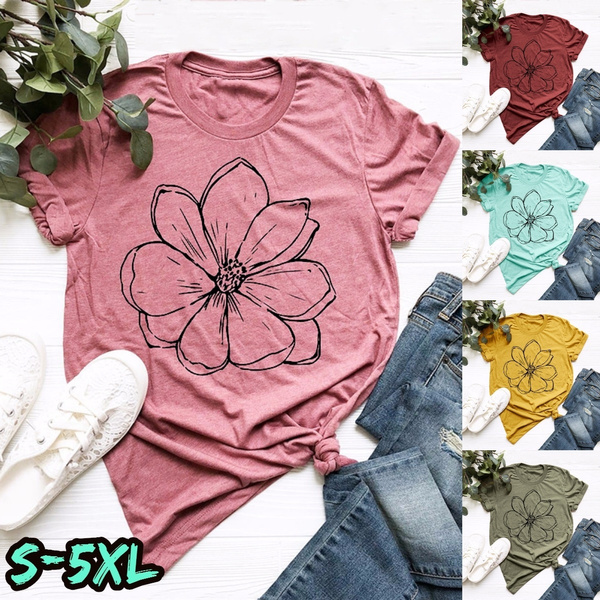 Flower print long shirt for girls
