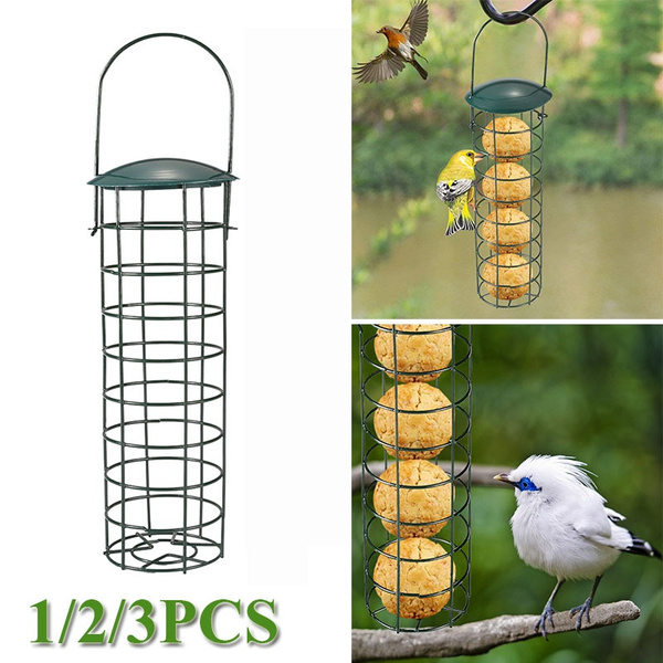1/2/3PCS Outdoor Iron Wire Hanging Bird Seed Feeder Container Hanger