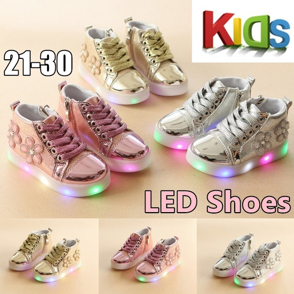 Children Lights Shoes Girls Shoes 