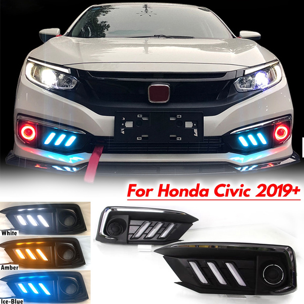 LED Daytime Running Lights DRL For Honda Civic 2019-2020 With Turn Signal Light