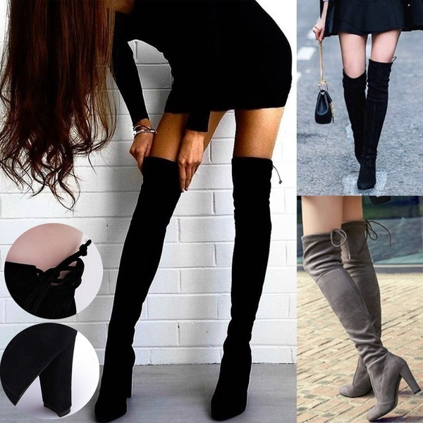 Skinny knee hot sale high boots