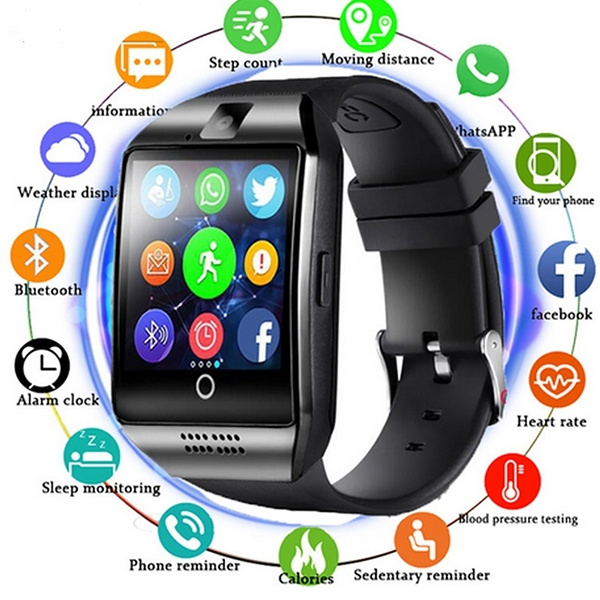 Fremskridt tandpine stål Q18 Bluetooth Smart Watch Mit Kamera WhatsApp Twitter Sync SMS Smartwatch  Unterstützung SIM TF-Karte Für IOS Android Phone | Wish