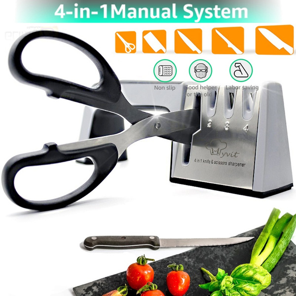 4 in 1 Knife Sharpener Professional Ceramic Tungsten Kitchen