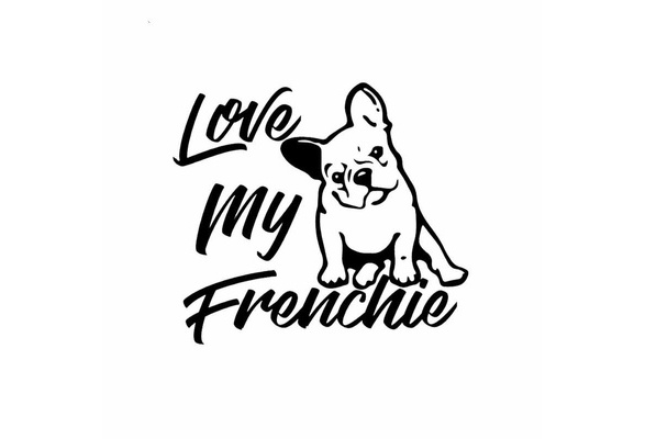 Vinyl Window Peep Car Laptop Bumper Terrier Decal Dog French Bulldog Sticker 