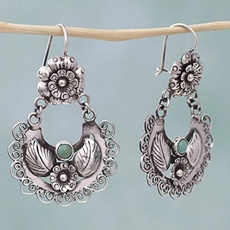 Antique, Sterling, Sterling Silver Earrings, wedding earrings