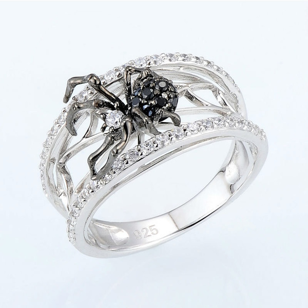 Halloween Spider Ring Sterling Silver Rings Halloween - Etsy | Kunst