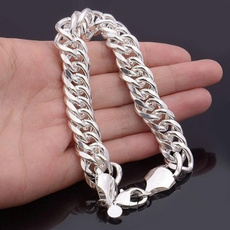 Sterling, Jewelry, Chain, Cuff Links