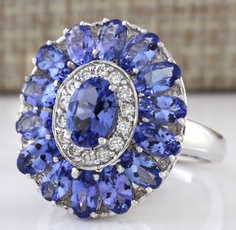 Sterling, Bridal, naturalgamstone, wedding ring