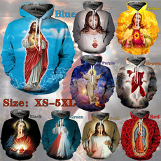 3D hoodies, Fashion, Christian, jesuscrosspattern
