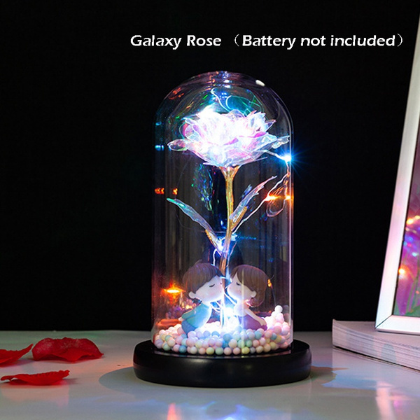 Girl Galaxy In Glass Dome with Light Up for Wedding Decoration Valentine's Day | Wish