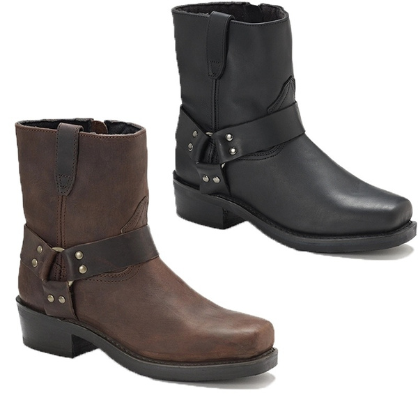 mens short harness boots