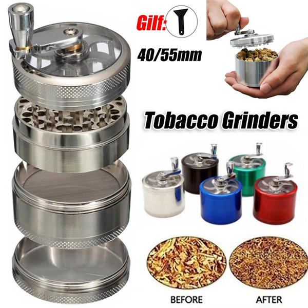 4 Layer Aluminum Herbal Herb Tobacco Grinder Smoke Crusher Hand Grinding Spice Weeds Grass