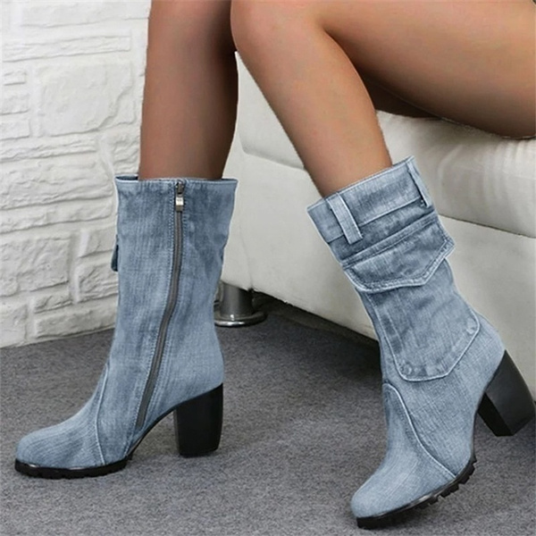 denim boots ladies