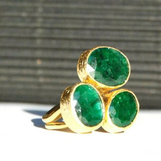 Boda, 18k gold, emeraldring, retro ring