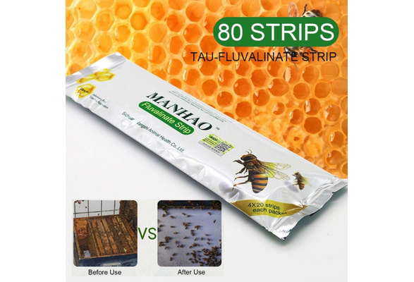 80x Streifen Bee Biene Tötung gegen Mite Schädlingsbekämpfung Fluvalinat Varroa