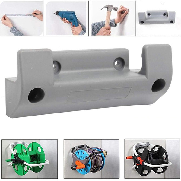 Heavy Duty 304 Stainless Steel Garden Hose Reel Holder - Set Of 2 Wall Mount Hangers