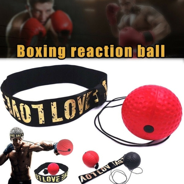 Fight Ball Reflex Boxing REACT Training Boxer Speed Punch Head Cap String Ball 