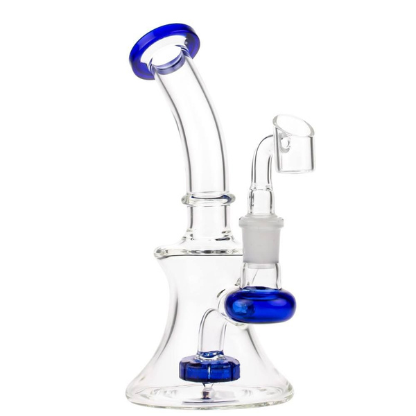 Blue Dab rig water glass pipe with 14mm glass banger for dabs smoking ...