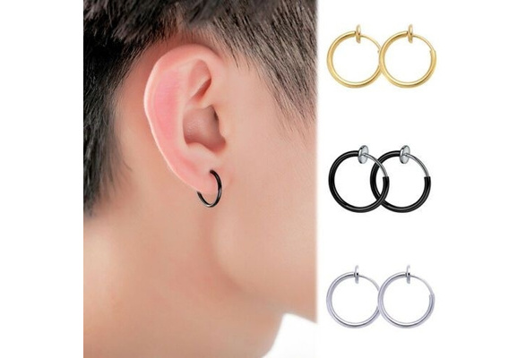 fake hoop cartilage earrings