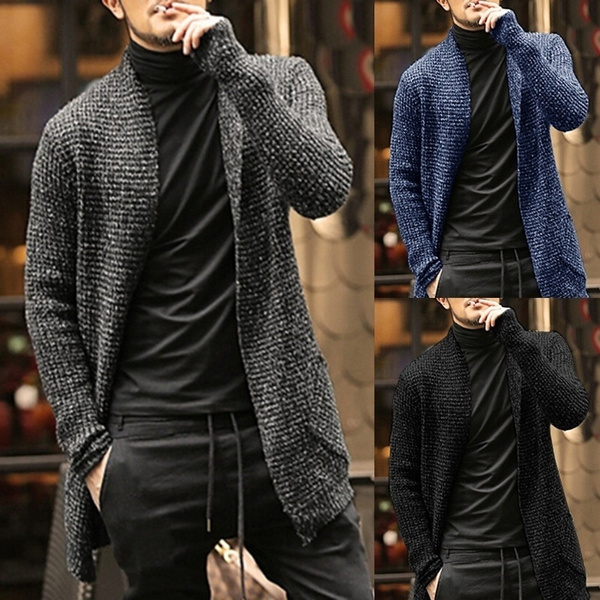 long sleeve cardigan mens