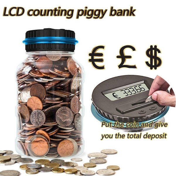 NEW Large Electronic Digital LCD Screen Coin Counting Save Money ...