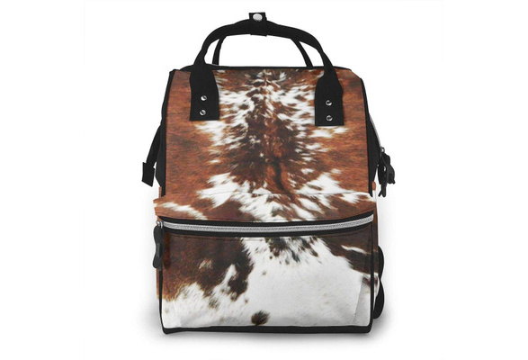 cowhide diaper backpack