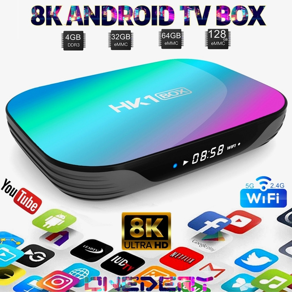 8K UltraHD Android TV BOX Android 9.0 Smart TV BOX 5G WiFi Google TV BOX 8K  HDMI 2.1 USB 3.0 Quad Core CPU Android OTT TV BOX (32GB / 64GB / 128GB)
