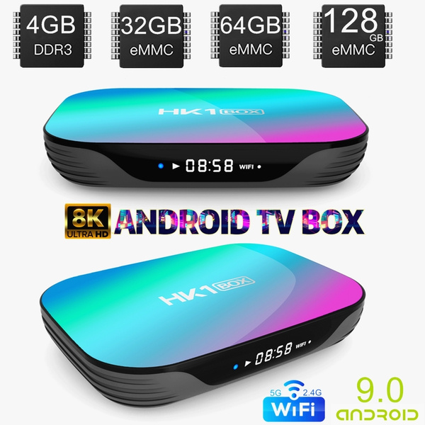 8K UltraHD Android TV BOX Android 9.0 Smart TV BOX 5G WiFi Google TV BOX 8K  HDMI 2.1 USB 3.0 Quad Core CPU Android OTT TV BOX (32GB / 64GB / 128GB)
