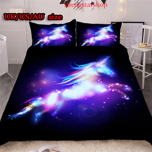 Fashion Unicorn Bedding, Galaxy Unicorn Bedding Set