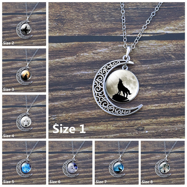 Wolf and deals moon jewelry