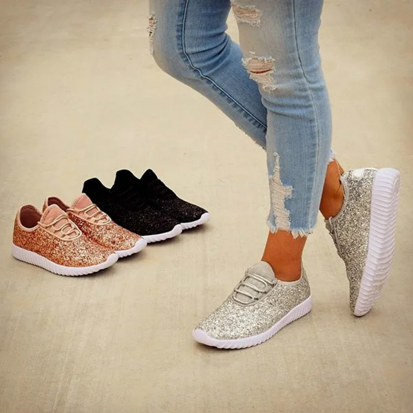sparkly walking shoes