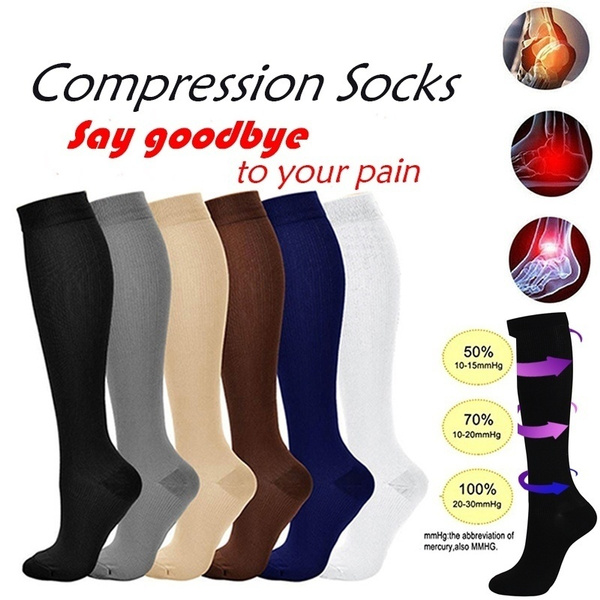 1Pair Unisex Socks Compression Stockings Pressure Varicose Vein ...