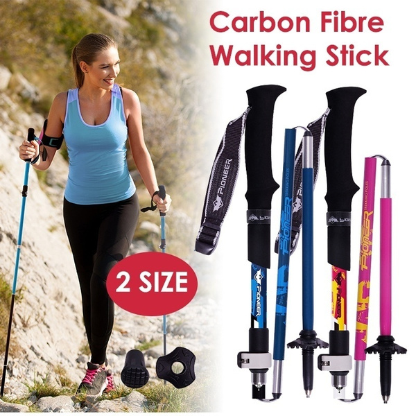 Rubber Protect Nordic Alpenstock Trekking Pole Walk Stick Hiking Q5D1 