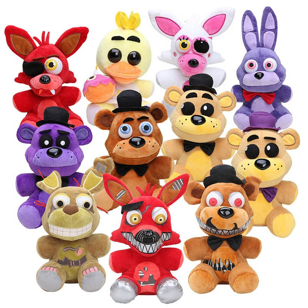 9 Styles Five Nights Freddy Stuffed Plush Toys FNAF Freddy Fazbear Bear Foxy Rabbit Bonnie Chica