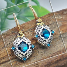 Sterling, DIAMOND, Gemstone Earrings, Jewelry