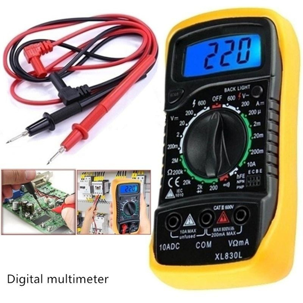 Digital LCD Voltmeter Multimeter AC DC OHM Circuit Tester Volt Ammeter