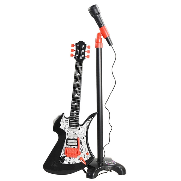 toy guitar with microphone