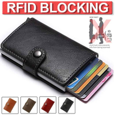 case, Card Holder Wallet, Aluminum, leather