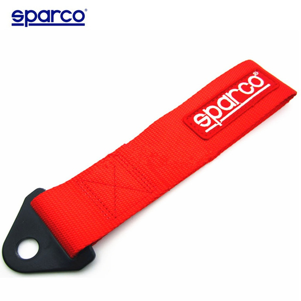 Sparco Universal Front Rear Racing Car Tow Towing Strap Bumper Hook -Blue