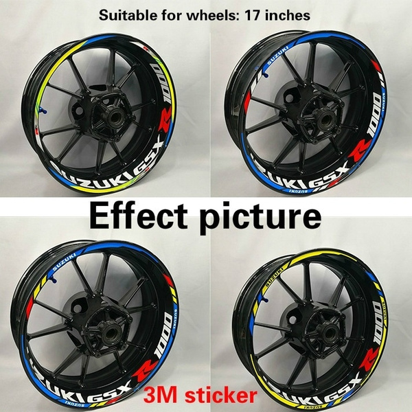 Details about   For Suzuki GSX-S #style 1 motorcycle wheel sticker motorcycle rim protector 