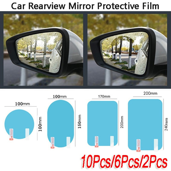 2PCS Car Rearview Mirror Rainproof Film Nano Mirror Anti-fog Film