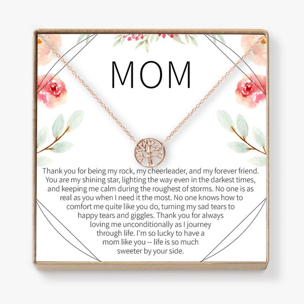 Thank You Mom to Mom Necklace, Sentimental Mom Gift from Daughter, Mom Necklace, Mom Birthday Gift from Daughter, Mother's Day Gift, Christmas Gift