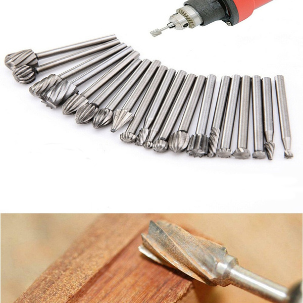 20PC HSS Carbide Burr Set Rotary Drill Bits Die Grinder Carving Engraving Dremel 20PC HSS Carbide Burr Set Rotary Drill Bits Die Grinder Carving Engraving Dremel