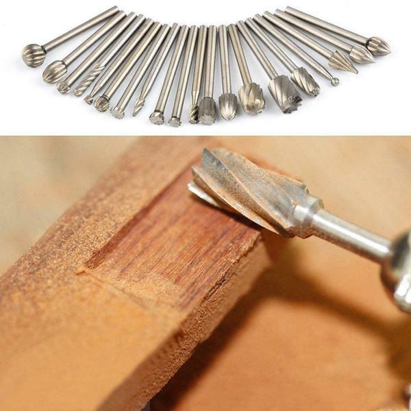 Dremel Drill Bits Set, 20 Pcs HSS Rotary Tool Bits For Wood, Stone & Metal Carving, Tungsten Carbide Drill Bit Router, Machinist Drill Bit Set:Home & Garden