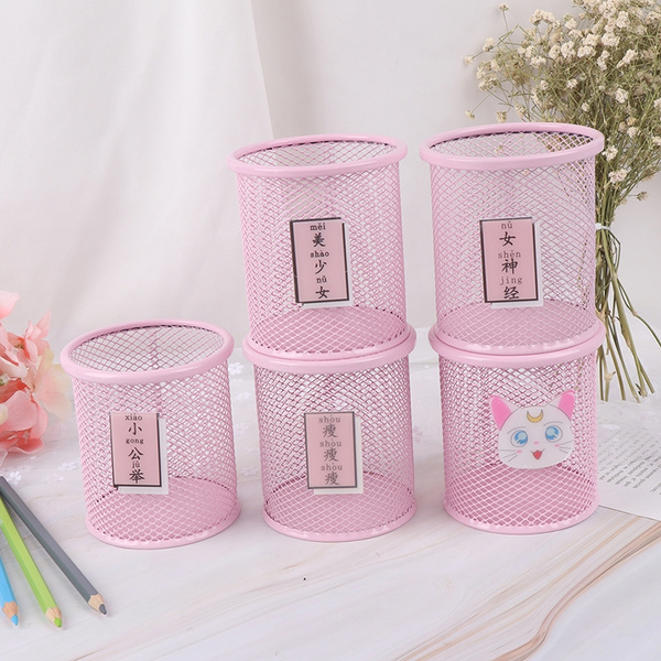 Details about   Kawaii Pen Holder  Pink Storage Box Household Manage Case Pencil Pen HolderY*ss 