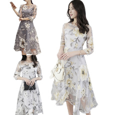 Swing dress, Floral print, Sleeve, Dress
