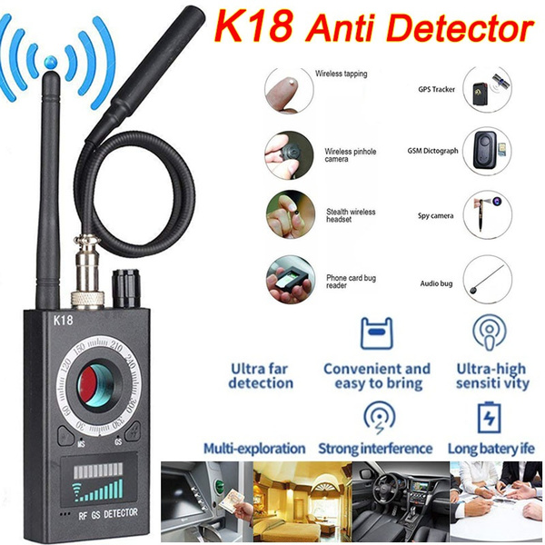 K18 Bug Anti-spy Detector Camera GSM Audio Bug Finder GPS Signal Lens RF Tracker 